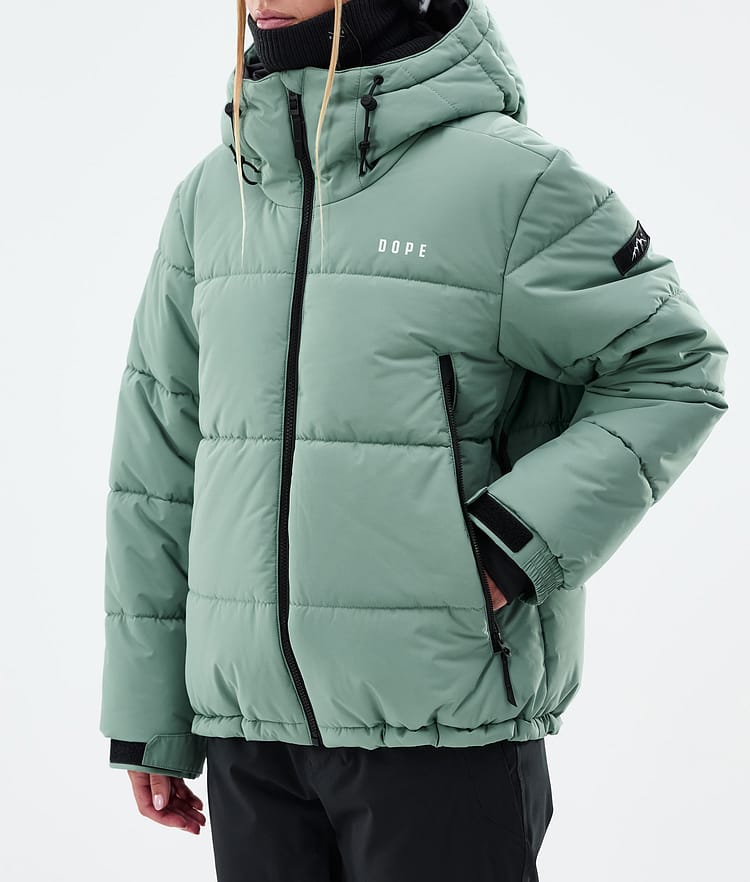 Dope Puffer W Snowboard Jacket Women Faded Green, Image 8 of 9