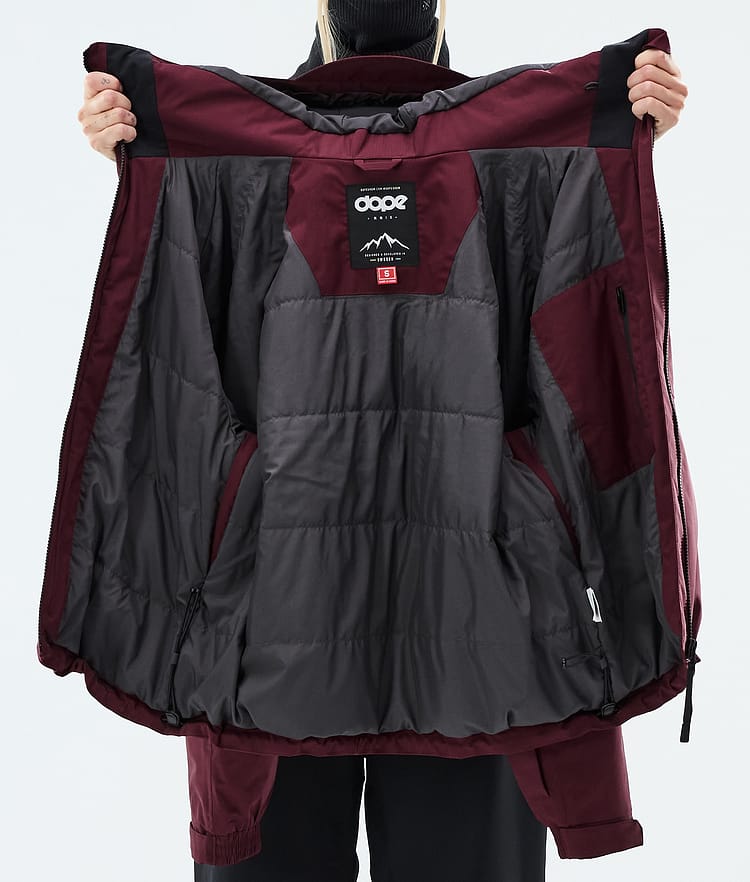 Dope Spartan W Snowboardjakke Dame Burgundy, Image 8 of 8