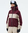 Dope Spartan W Snowboard Jacket Women Stripe Burgundy/Sand