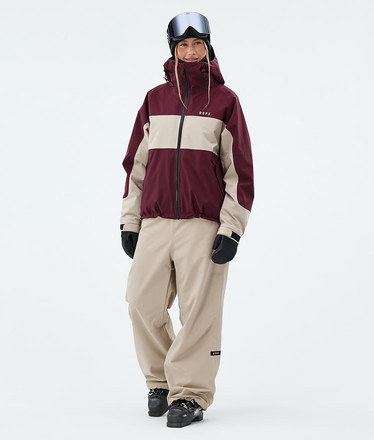 Dope Spartan W Giacca Sci Donna Stripe Burgundy/Sand, Image 2 of 8