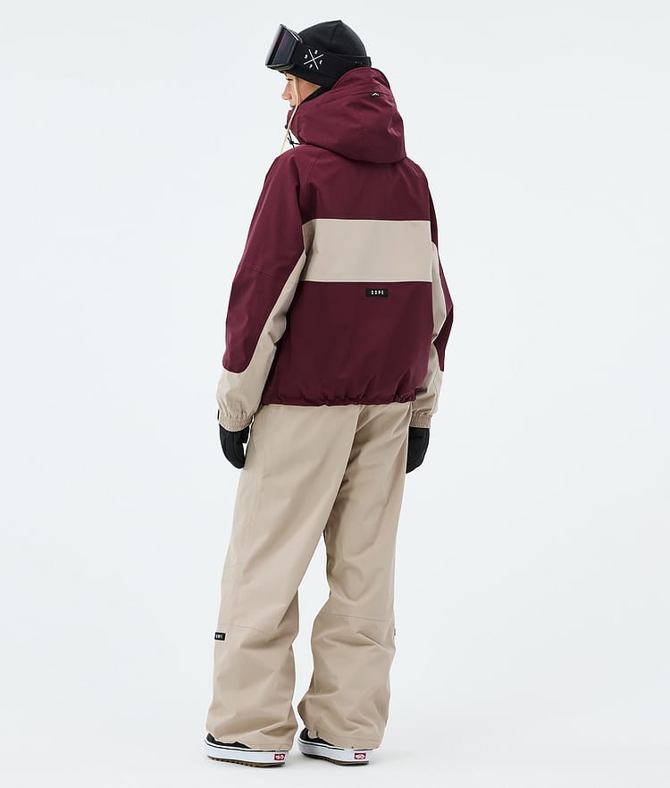 Dope Spartan W Chaqueta Snowboard Mujer Stripe Burgundy/Sand, Image 3 of 8