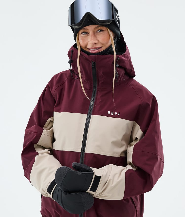 Dope Spartan W Giacca Sci Donna Stripe Burgundy/Sand, Image 4 of 8