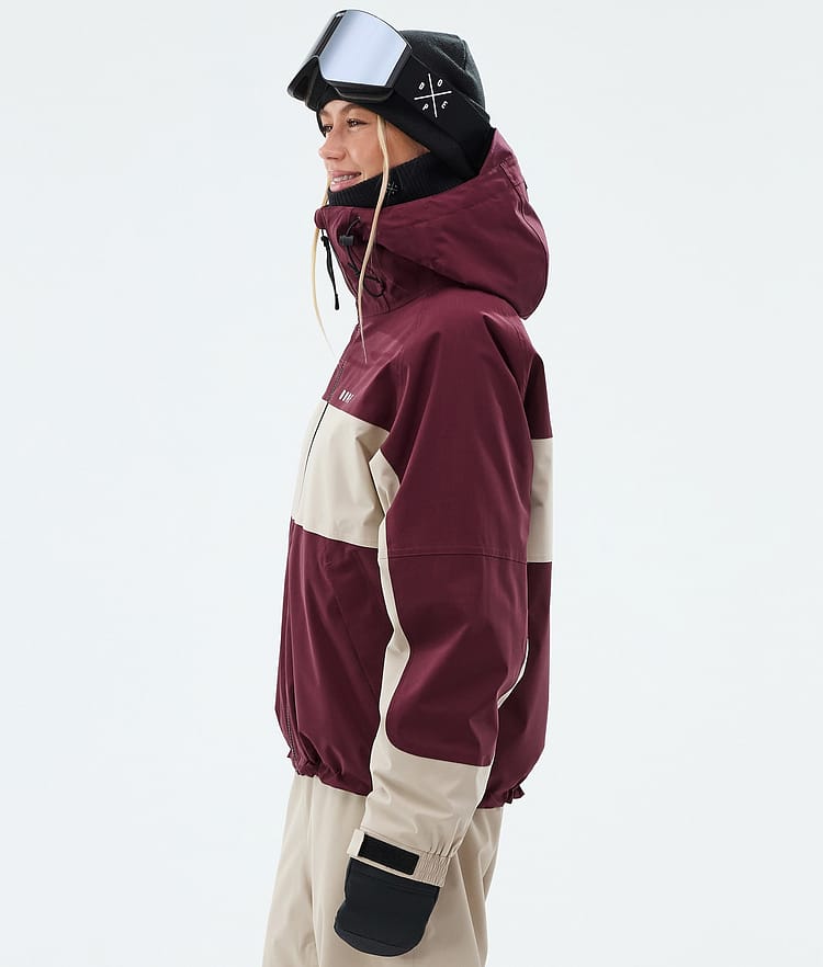 Dope Spartan W Chaqueta Snowboard Mujer Stripe Burgundy/Sand, Image 5 of 8