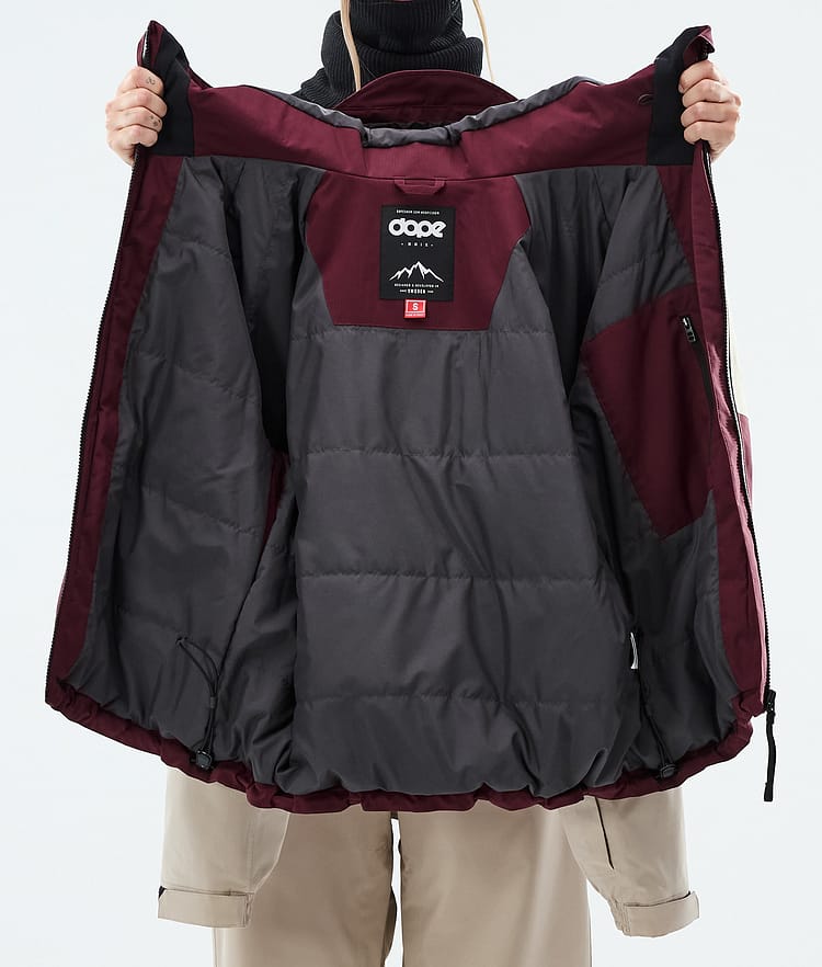 Dope Spartan W Giacca Sci Donna Stripe Burgundy/Sand, Image 8 of 8