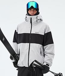 Dope Spartan Lyžařská Bunda Pánské Stripe Light Grey/Black