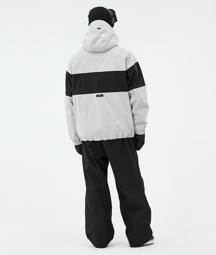 Dope Spartan Snowboardjakke Herre Stripe Light Grey/Black, Image 3 of 8