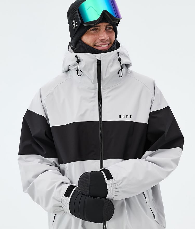 Dope Spartan Skijacke Herren Stripe Light Grey/Black, Image 4 of 8
