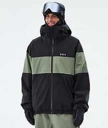 Dope Spartan Snowboard jas Heren Stripe Black/Moss Green