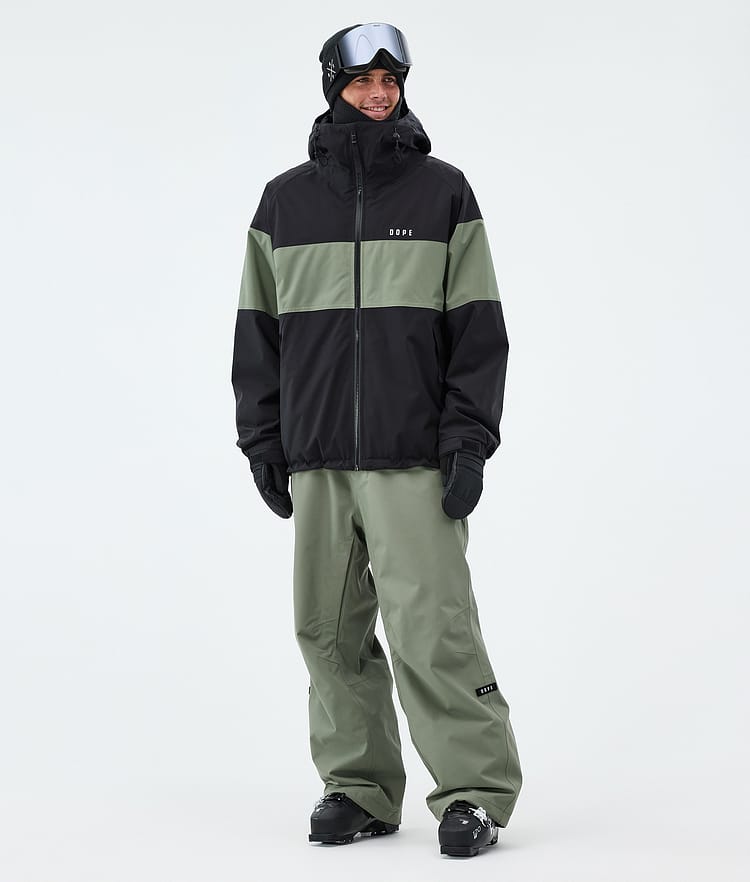Dope Spartan Skijakke Herre Stripe Black/Moss Green, Image 2 of 8