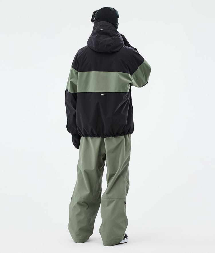 Dope Spartan Snowboardjakke Herre Stripe Black/Moss Green, Image 3 of 8