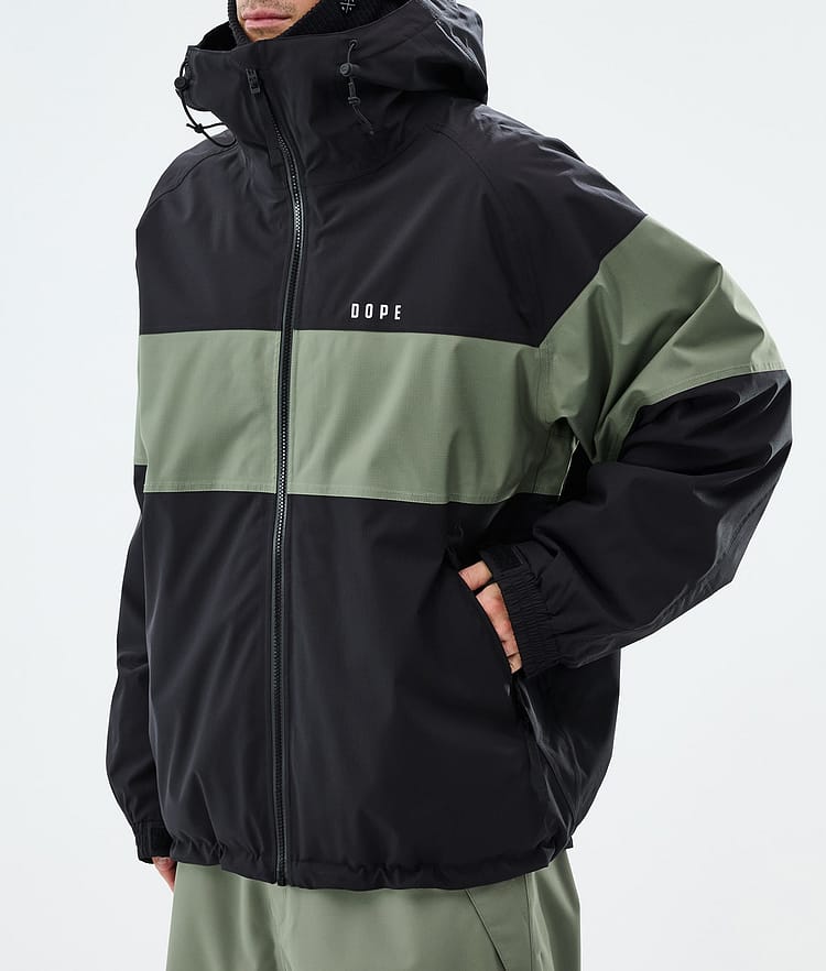 Dope Spartan Skijakke Herre Stripe Black/Moss Green, Image 7 of 8