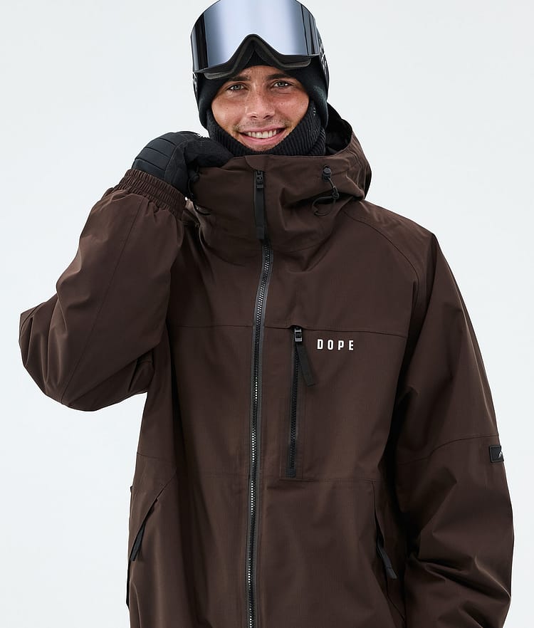 Dope Apex Snowboard Jacket Men Dark Brown, Image 4 of 9