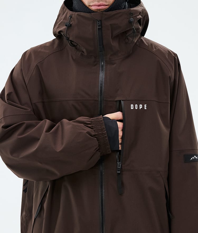 Dope Apex Snowboard Jacket Men Dark Brown, Image 8 of 9