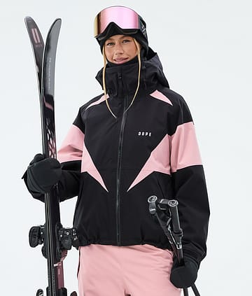 Dope Spartan W Lyžařská Bunda Spike Black/Soft Pink