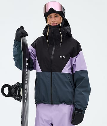 Dope Spartan W Snowboard jas Black/Faded Violet/Metal Blue