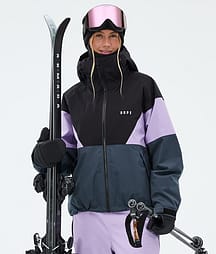 Dope Spartan W Ski jas Dames Sport Black/Faded Violet/Metal Blue