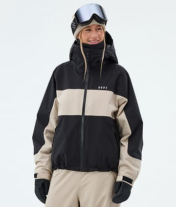 Dope Spartan W Lyžařská Bunda Stripe Black/Sand