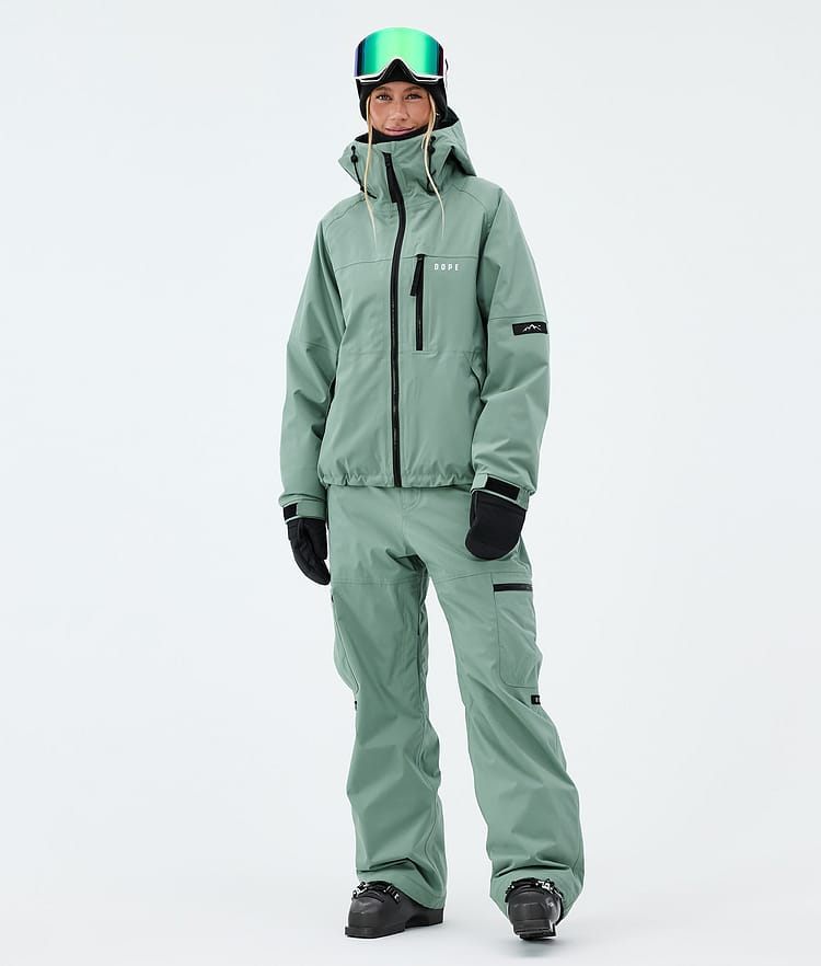 Dope Apex W Giacca Sci Donna Faded Green, Image 2 of 9