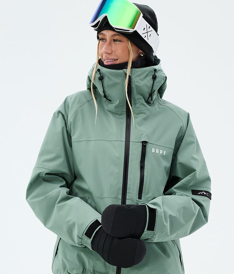Dope Apex W Giacca Sci Donna Faded Green, Image 4 of 9