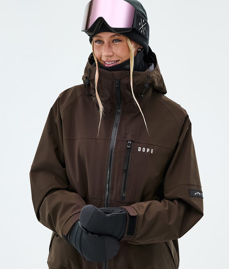 Dope Apex W Giacca Sci Donna Dark Brown, Image 4 of 9