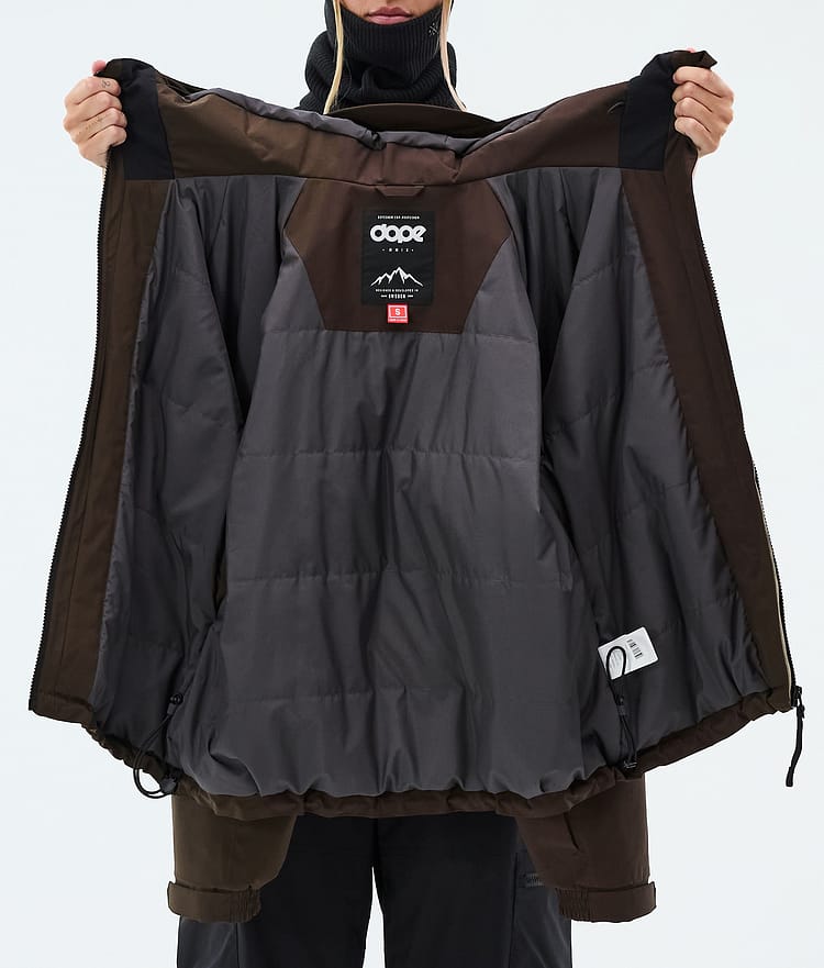 Dope Apex W Giacca Sci Donna Dark Brown, Image 9 of 9