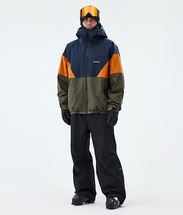 Dope Spartan Ski Outfit Dark Blue/Burned Orange/Olive Green/Black