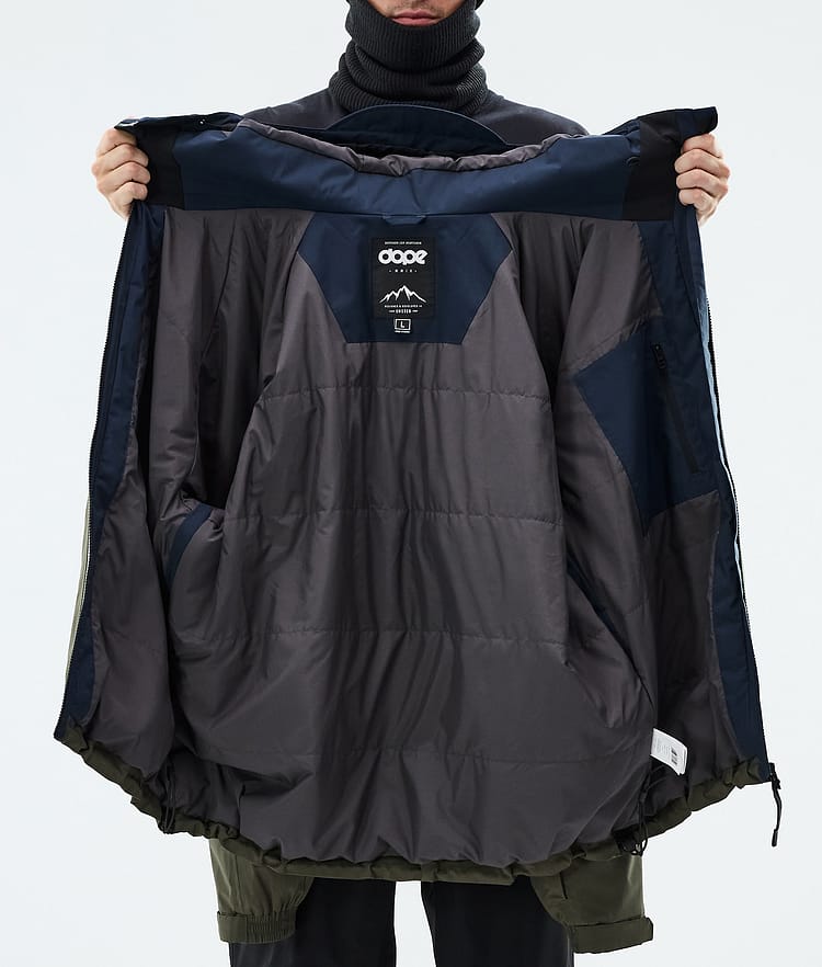 Dope Spartan Snowboardjakke Herre Sport Dark Blue/Burned Orange/Olive Green, Image 8 of 8