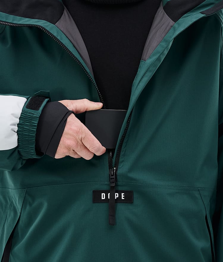 Dope Arnok Giacca Sci Uomo Track Bottle Green/Light Grey, Image 8 of 8