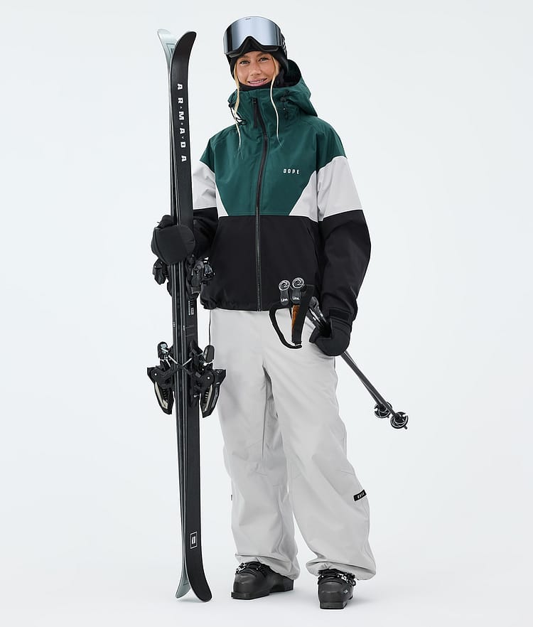 Dope Spartan W Skijakke Dame Sport Bottle Green/Light Grey/Black, Image 2 of 8