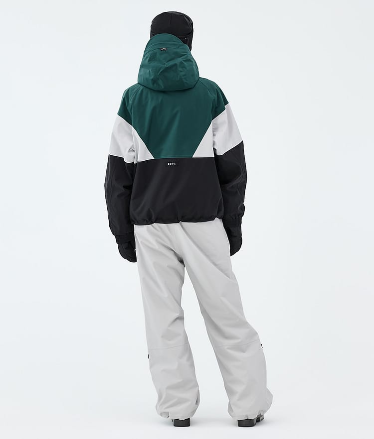 Dope Spartan W Ski Jacket Women Sport Bottle Green/Light Grey/Black, Image 3 of 8