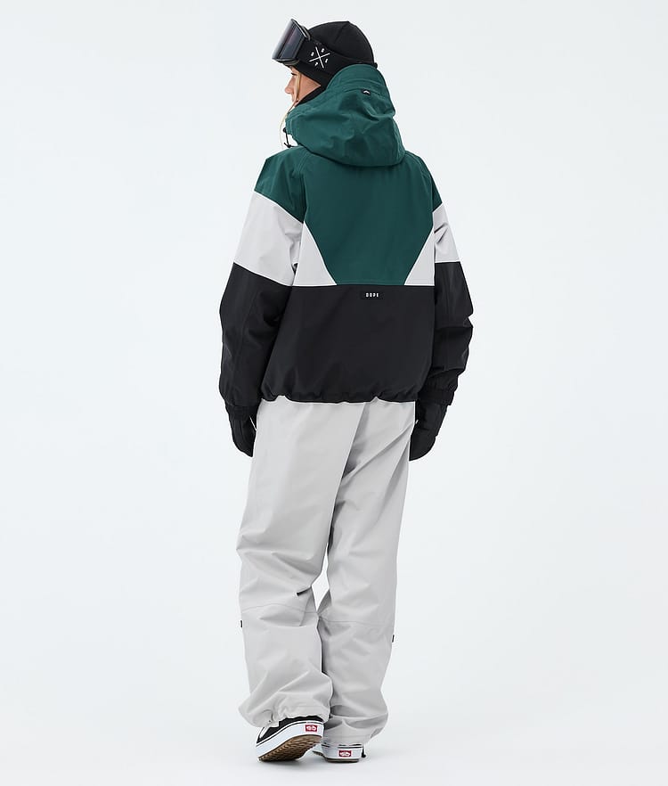 Dope Spartan W Snowboardjakke Dame Sport Bottle Green/Light Grey/Black, Image 3 of 8