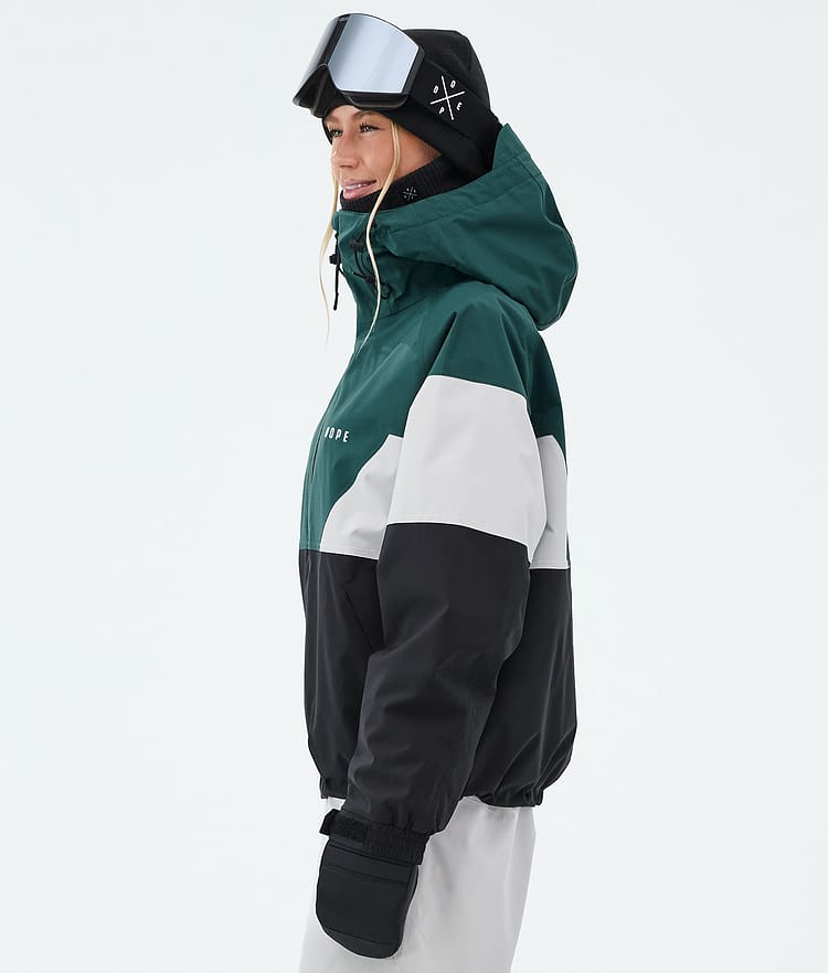 Dope Spartan W Snowboardjakke Dame Sport Bottle Green/Light Grey/Black, Image 5 of 8