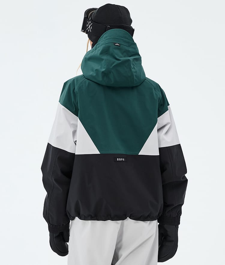 Dope Spartan W Snowboardjakke Dame Sport Bottle Green/Light Grey/Black, Image 6 of 8