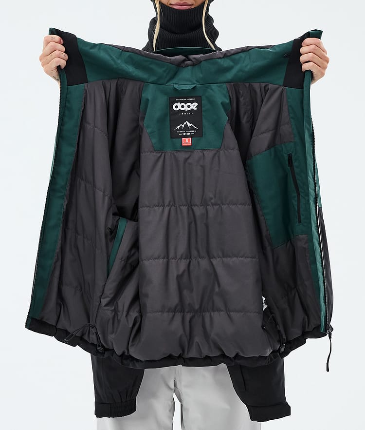 Dope Spartan W Ski Jacket Women Sport Bottle Green/Light Grey/Black, Image 8 of 8