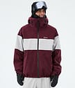 Dope Spartan Skijakke Herre Stripe Burgundy/Light Grey