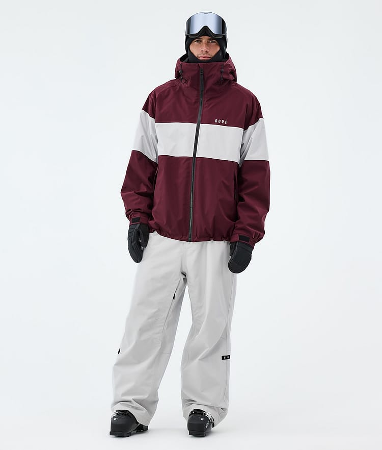 Dope Spartan Skijakke Herre Stripe Burgundy/Light Grey, Image 2 of 8