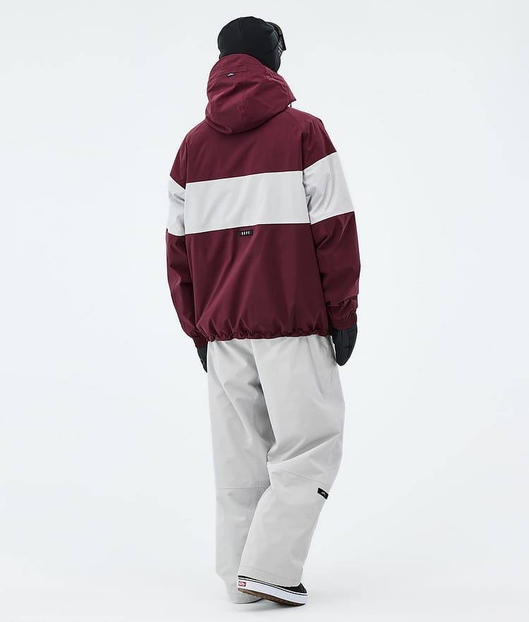 Dope Spartan Snowboardjakke Herre Stripe Burgundy/Light Grey, Image 3 of 8