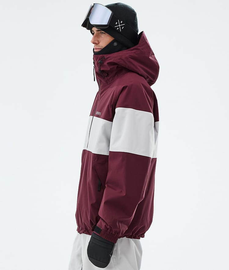 Dope Spartan Skijakke Herre Stripe Burgundy/Light Grey, Image 5 of 8