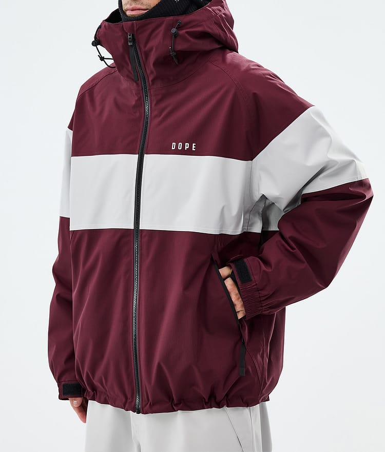 Dope Spartan Snowboardjakke Herre Stripe Burgundy/Light Grey, Image 7 of 8