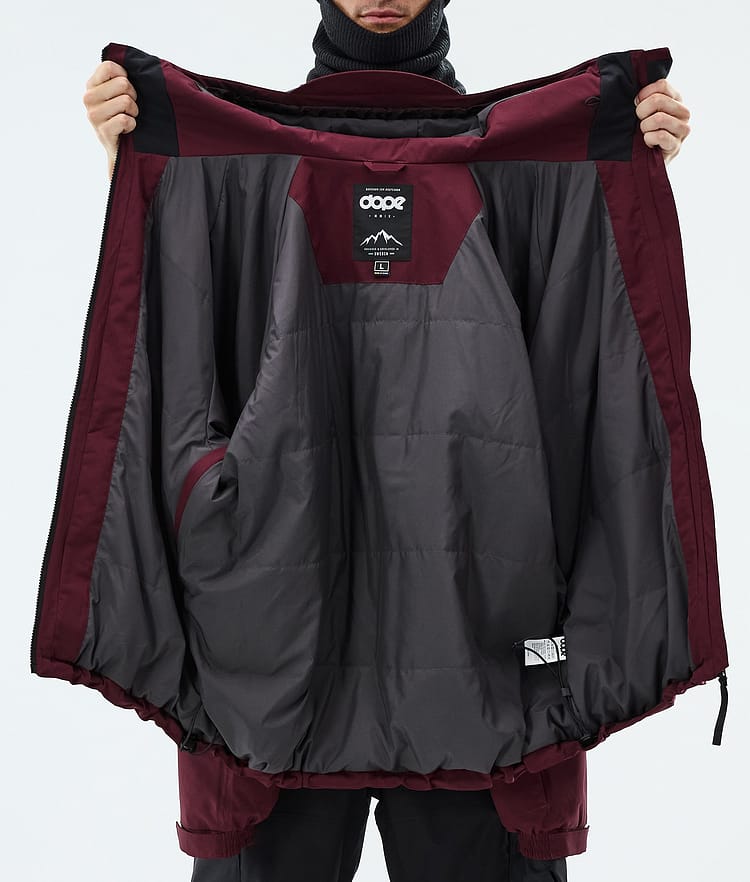 Dope Apex Snowboard Jacket Men Burgundy, Image 9 of 9