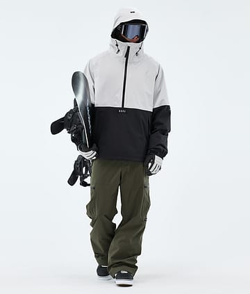 Dope Arnok Snowboard Outfit Light Grey/Black/Olive Green