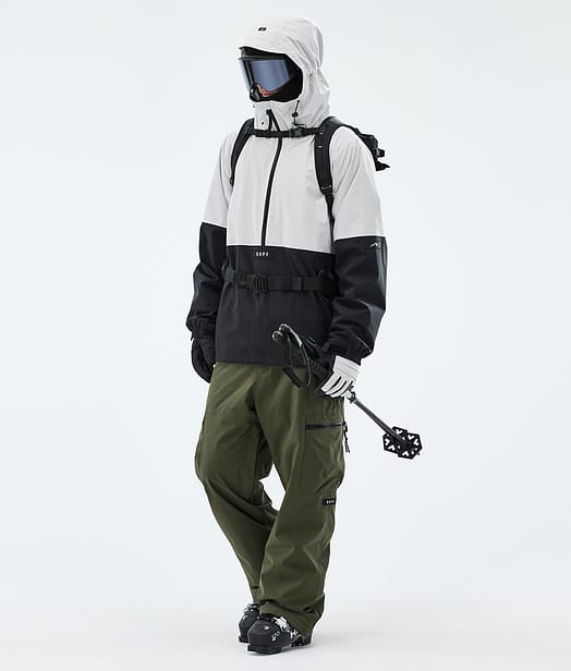 Dope Arnok Ski Outfit Light Grey/Black/Olive Green