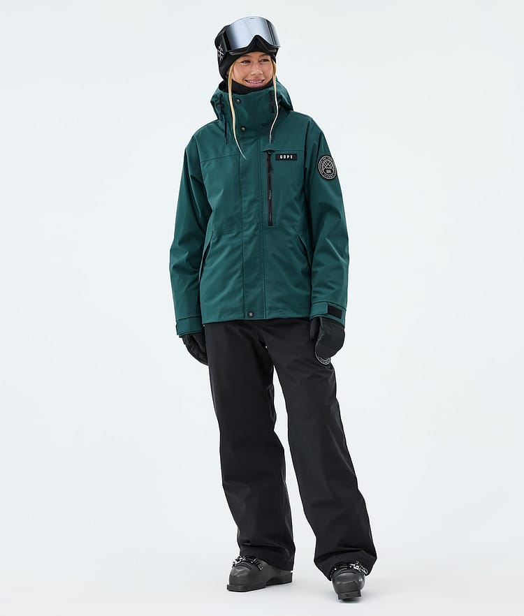 Dope Blizzard W Full Zip Ski jas Dames Bottle Green, Image 2 of 9