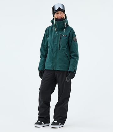 Dope Blizzard W Full Zip Snowboard Outfit Bottle Green/Black