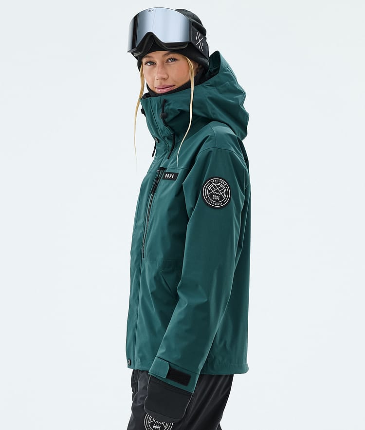 Dope Blizzard W Full Zip Ski jas Dames Bottle Green, Image 5 of 9