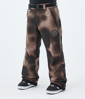 Dope Blizzard Snowboard Pants Brown Tiedye