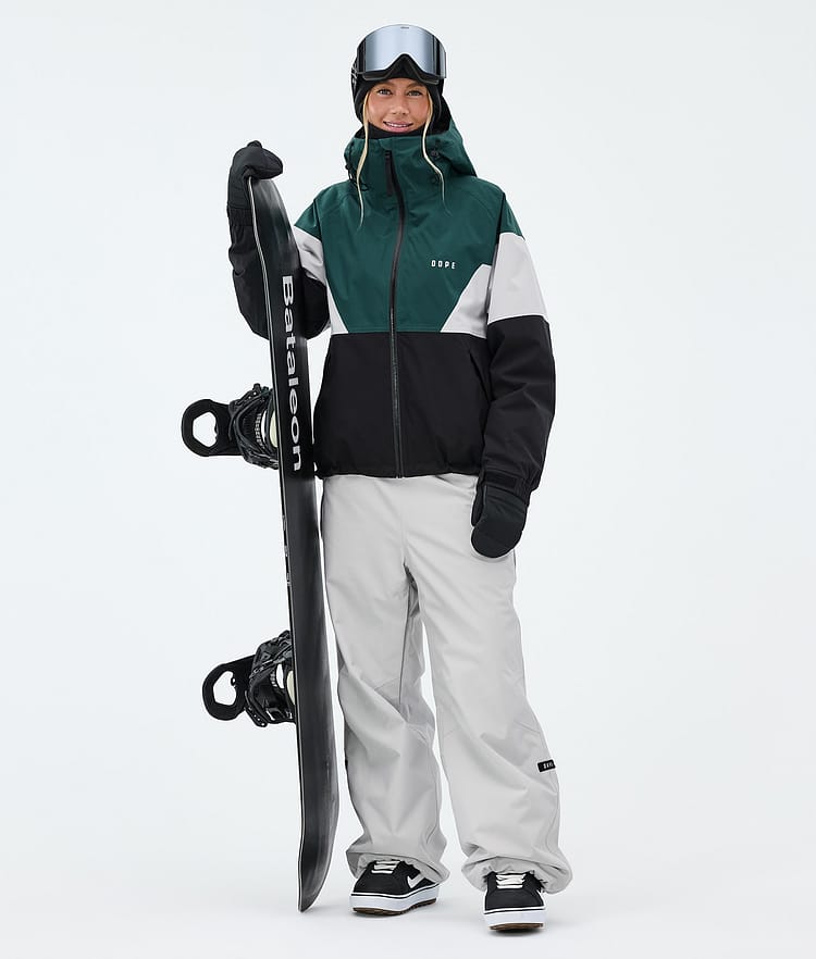Dope Big W Spodnie Snowboardowe Kobiety Light Grey, Image 2 of 5