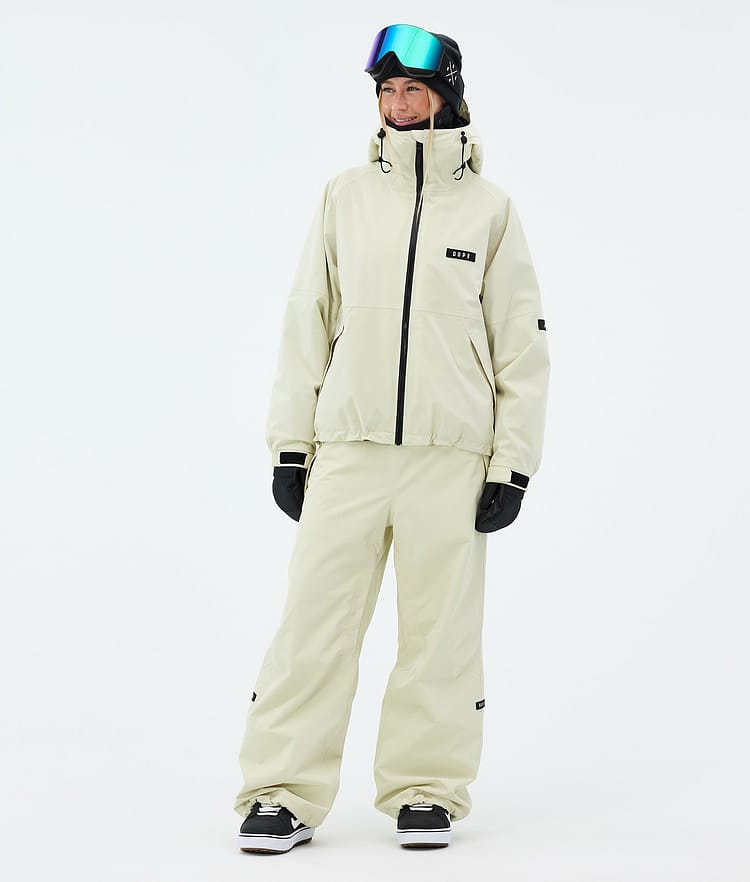 Dope Big W Pantalon de Snowboard Femme Dirty White, Image 2 of 5