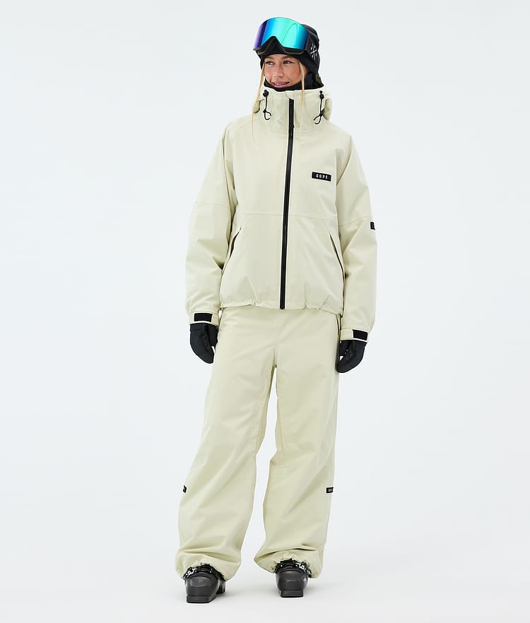Dope Big W Pantalon de Ski Femme Dirty White, Image 2 of 5