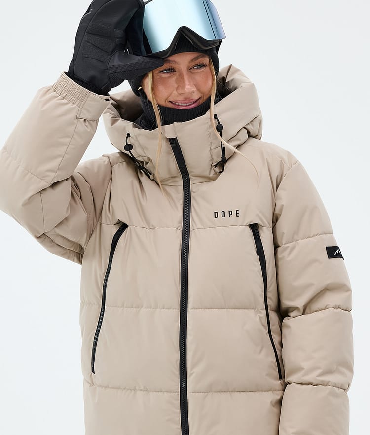 Dope Puffer W Snowboardjakke Dame Sand, Image 4 of 8